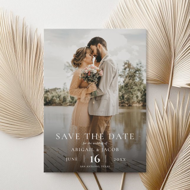 Reserva La Fecha Elegante y simple casamiento de fotos moderno salv (Subido por el creador)
