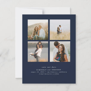 Reserva La Fecha Elegante y simple cuatro fotos ahorran la fecha