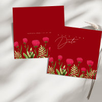 Elegantes amapolas rojas silvestres boda Guardar l