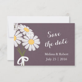 Reserva La Fecha Elegantes daisies blancos florales salvan al Boda 