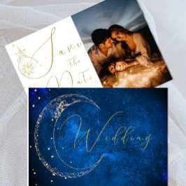 Reserva La Fecha Elegantes estrellas celestes Boda de la noche de f