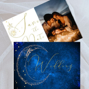 Reserva La Fecha Elegantes estrellas celestes Boda de la noche de f