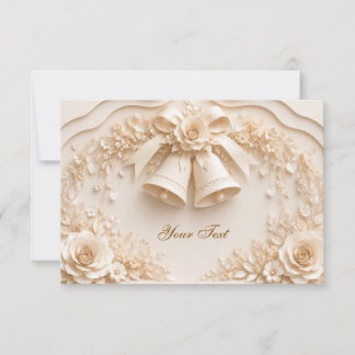 Reserva La Fecha Elegantes Hochzeitsdesign mit Glocken und Rosen