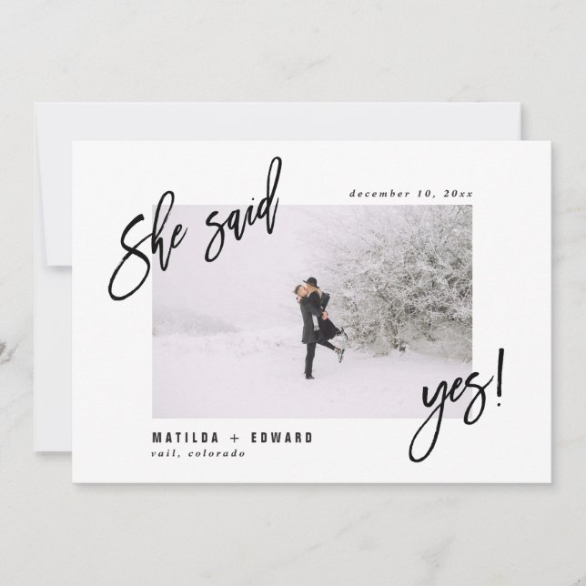 Reserva La Fecha ¡Ella dijo que sí! (Anverso)