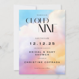 Reserva La Fecha Ella está en la Novena Nueve Pastel Bridal y Baby 