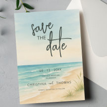 Elopement Beach Wedding Save the Date