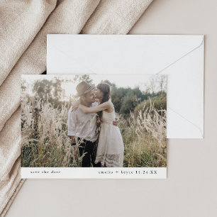Reserva La Fecha EMELIA Boda Minimalista moderno de foto de Boho
