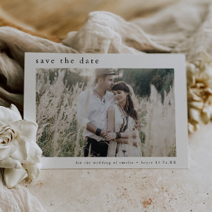 Reserva La Fecha EMELIA Boho Foto de moda Boda único Minimalista