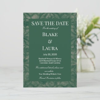 Reserva La Fecha Emerald Lake Batik Simple Personalizado