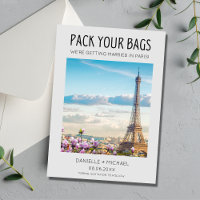 Empaquetar tus bolas Paris Destination Wedding