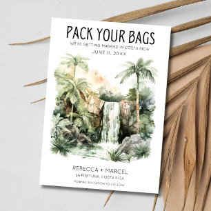 Reserva La Fecha Empaquetar tus bolsas Boda de fotos de Costa Rica