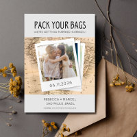 Empaquetar tus bolsas Brasil Foto Boda de destino