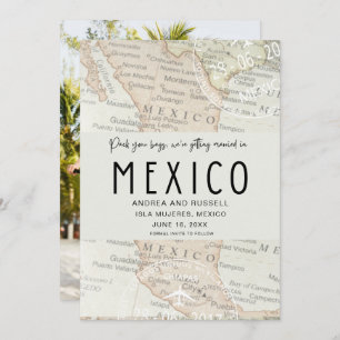 Reserva La Fecha Empaquetar tus bolsas México Map Boda