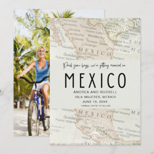 Reserva La Fecha Empaquetar tus bolsas México Map Boda de fotos
