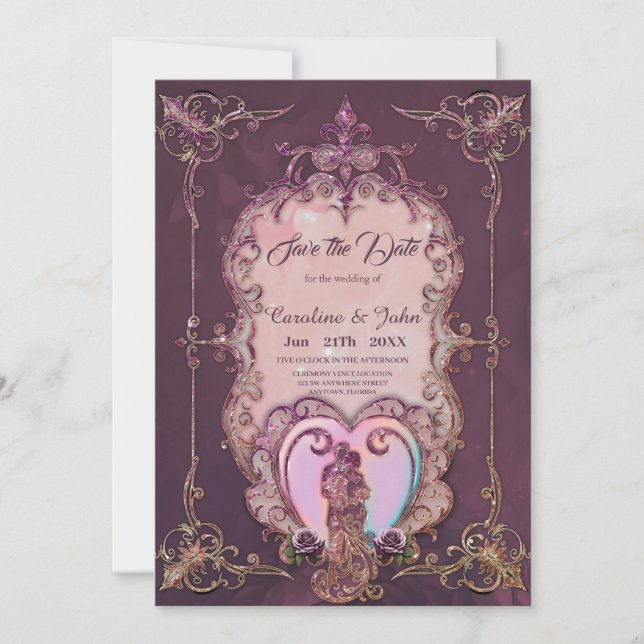 Reserva La Fecha En el abrazo del corazón. (Anverso)