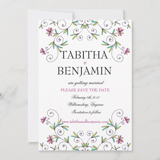 Reserva La Fecha En el Jardín - Guarde la Fecha (Anverso)