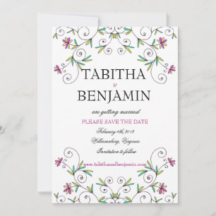 Reserva La Fecha En el jardín - Salva la fecha