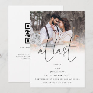 Reserva La Fecha En el último guión, superposición de foto Boda de