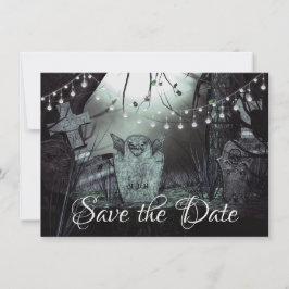 Reserva La Fecha Encantador Graveyard Gothic Halloween Boda