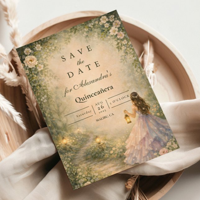 Reserva La Fecha Enchanted Forest Princess Quinceañera (Subido por el creador)