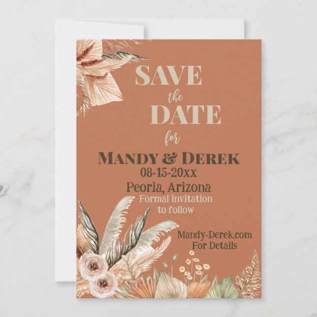 Reserva La Fecha Es hora de guardar la fecha (Anverso)