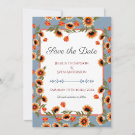 Reserva La Fecha Escándalo floral rústico Boda de inspiración folcl