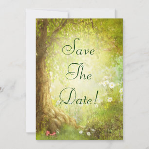 Reserva La Fecha Escena del Bosque Encantado Save The Date Boda