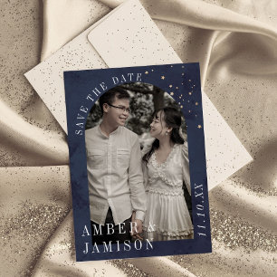Reserva La Fecha Escrito en Stars Celestial Moody Boda