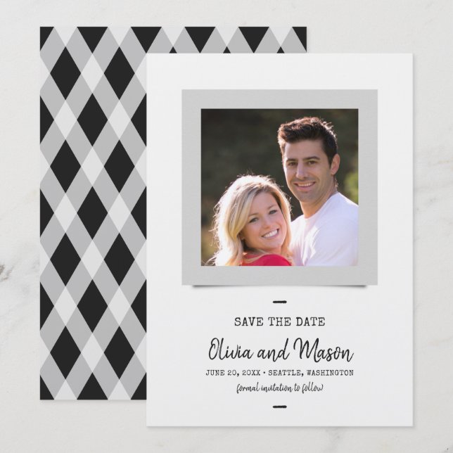 Reserva La Fecha Escritura de escritura de escritura de Kraft rústi (Anverso / Reverso)