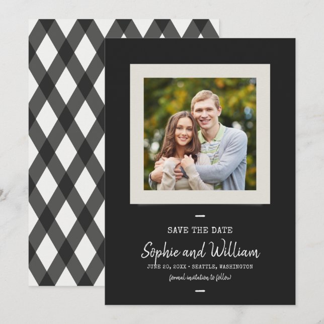 Reserva La Fecha Escritura de lápiz y foto manuscrita Guardar la fe (Anverso / Reverso)