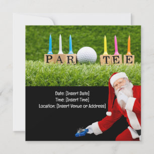 Reserva La Fecha Escuadrón de Navidades del fiesta del Golf Par Tee