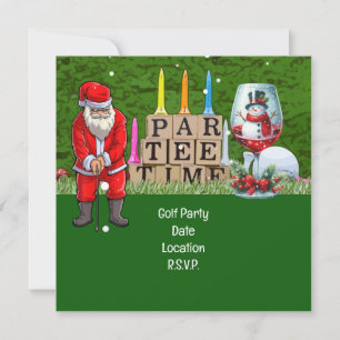 Reserva La Fecha Escuadrón de Navidades del fiesta del Golf Par Tee