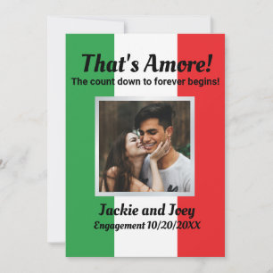 Reserva La Fecha ¡Eso es amor! Bandera italiana con foto personaliz