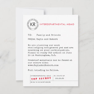 Reserva La Fecha Espiar agente secreto Guardar la fecha