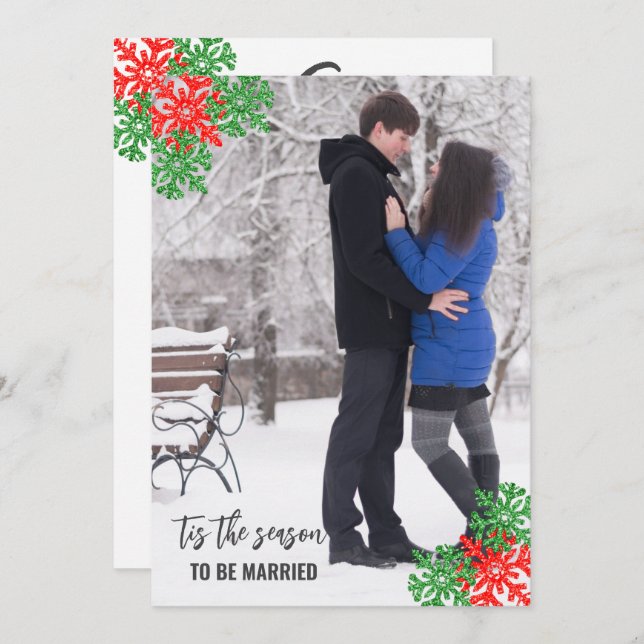 Reserva La Fecha Este Es El Boda De Los Navidades De Temporada (Anverso / Reverso)