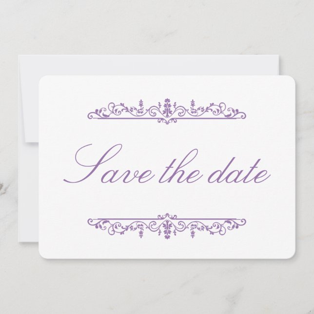 Reserva La Fecha Estilo Regencia Jacinto Save the Date elegante (Anverso)