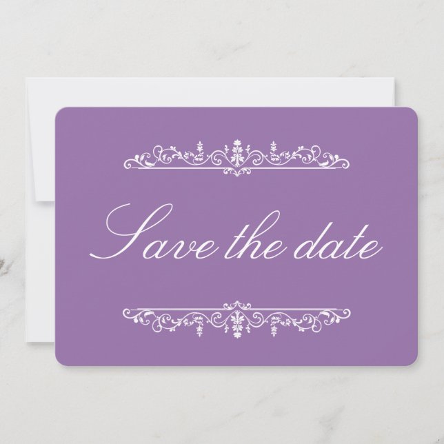 Reserva La Fecha Estilo Regencia Jacinto Save the Date elegante  (Anverso)