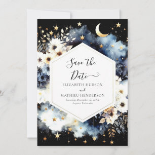 Reserva La Fecha Estrellas Elegantes Boda Celestial