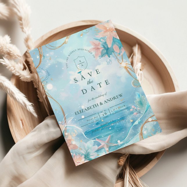 Reserva La Fecha Ethereal Ocean Light Wedding (Subido por el creador)