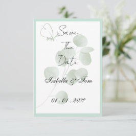 Reserva La Fecha Eucalipto Personalizado | Boda Botánica Boho