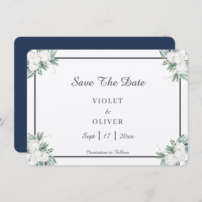 Reserva La Fecha Eucalyptus Cotton | Felt Ecru (Anverso / Reverso)