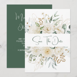 Reserva La Fecha Eucalyptus Rosas de White Peonies salvan la fecha