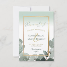 Reserva La Fecha Eucalyptus Save the Date sage green boda