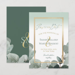 Reserva La Fecha Eucalyptus Save the Date sage green boda