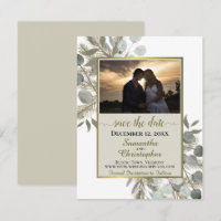 Eucalyptus y Pino Rústico con Boda Taupe Foto