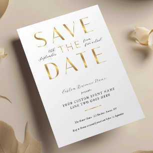 Reserva La Fecha Evento Corporativo de Negocios Elegante Blanco y D