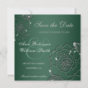 Reserva La Fecha Evergreen de Esmeralda - Boda Elegante