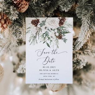 Reserva La Fecha Evergreen elegante Guardar la fecha