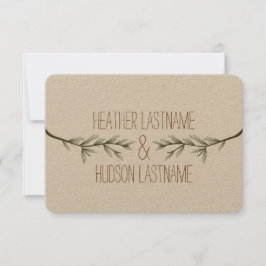 Reserva La Fecha Evergreen Tree Branches Wedding Save The Date