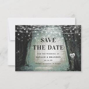 Reserva La Fecha Evermore   Bosque lechero encantado   Boda Moss